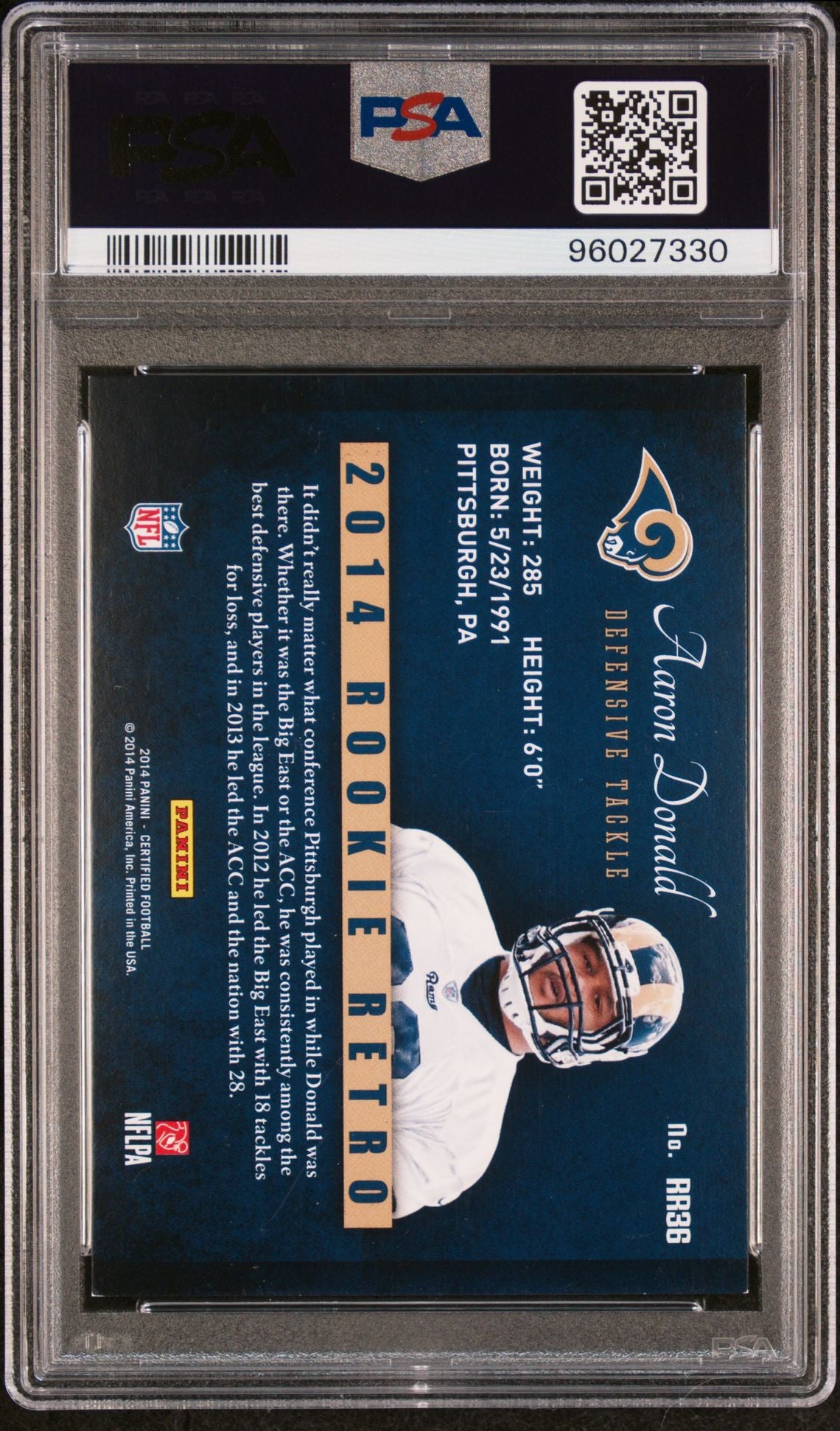 2014 Panini Certified Rookie Retro Red #RR36 245/249 Aaron Donald PSA 8 (RC)