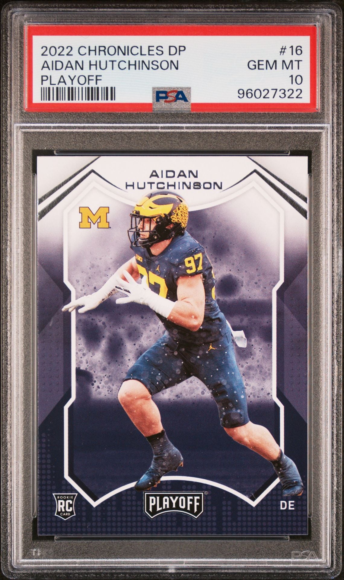 2022 Panini Chronicles Draft Picks Playoff #16 Aidan Hutchinson PSA 10 (RC)