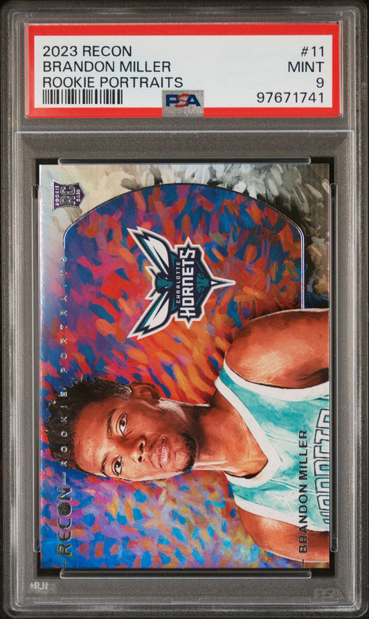 2023-24 Panini Recon Rookie Portraits #11 Brandon Miller PSA 9 (RC)