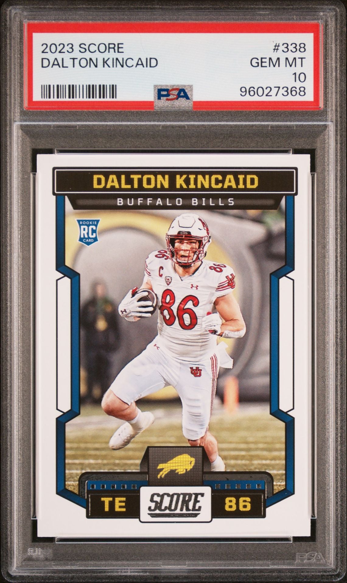 2023 Panini SCORE #338 Dalton Kincaid PSA 10 Rookie Card