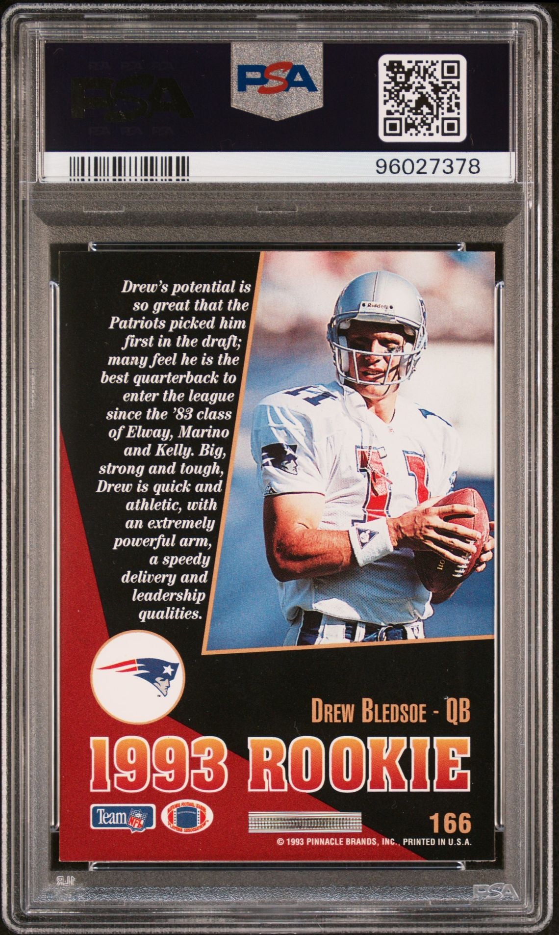 1993 Score Select #166 Drew Bledsoe PSA 7 Rookie Card