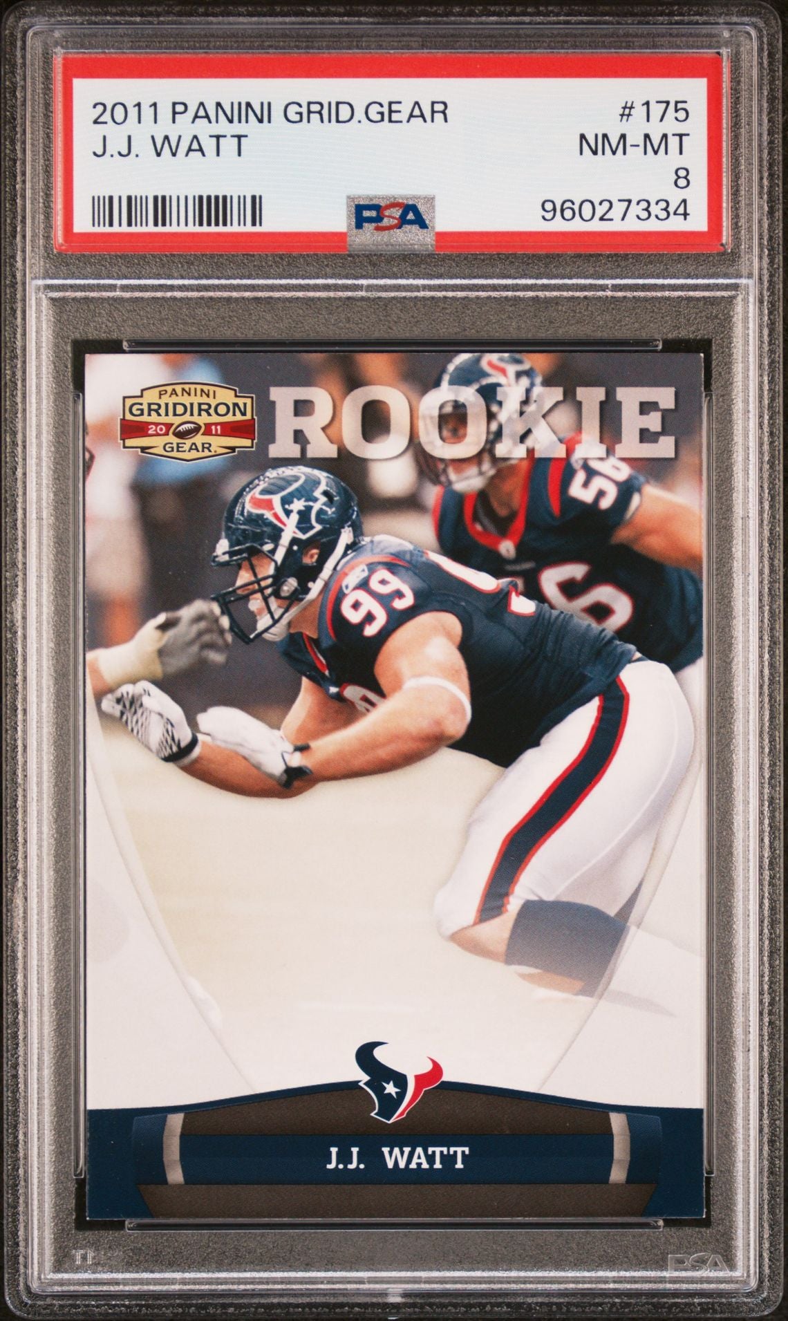 2011 Panini Gridiron Gear #175 J.J. Watt PSA 8 Rookie Card