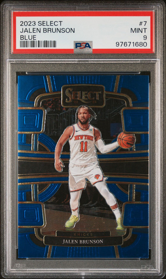 2023-24 Panini Select - Blue #7 Jalen Brunson PSA 9