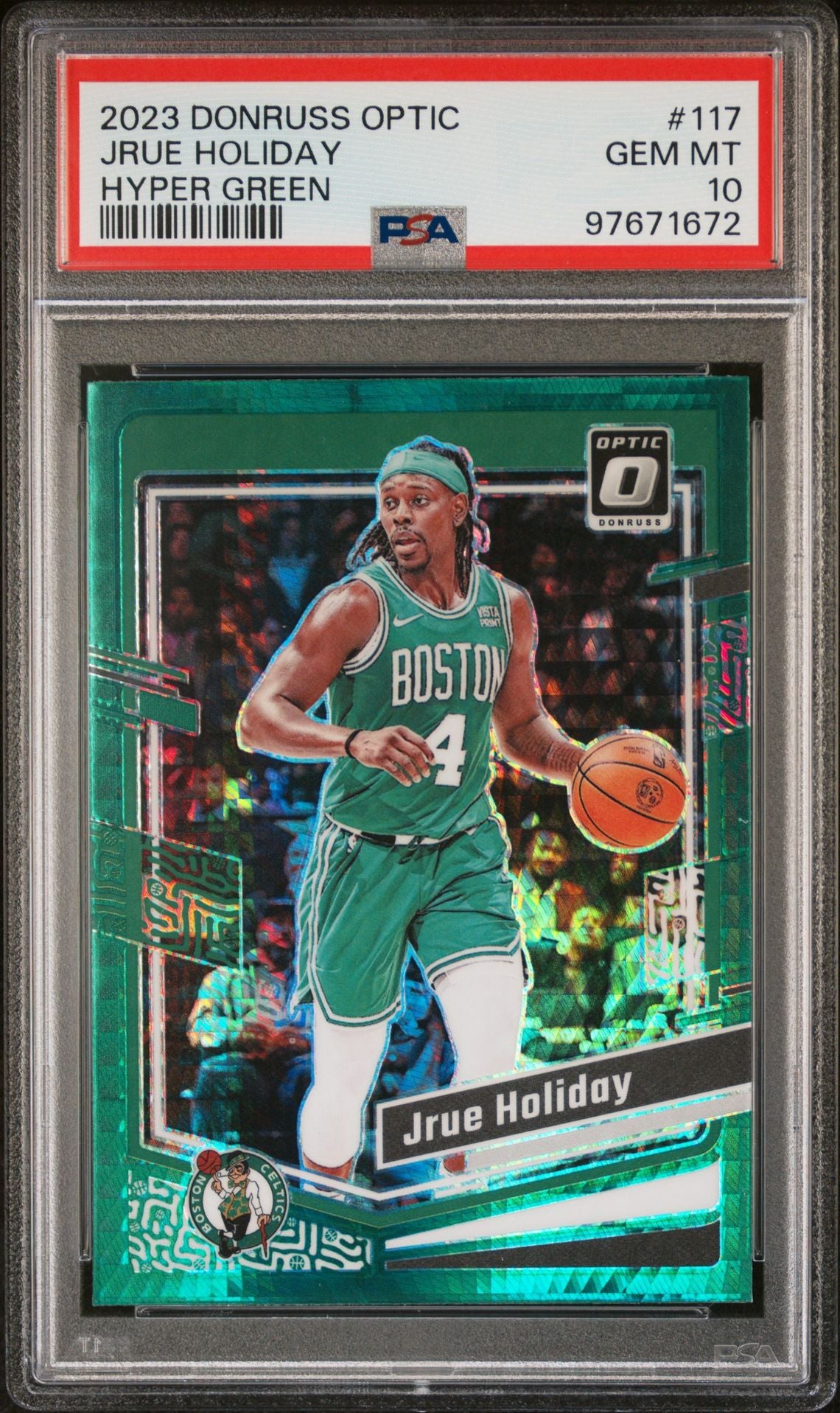 2023-24 Panini Donruss Optic - Hyper Green #117 Jrue Holiday PSA 10