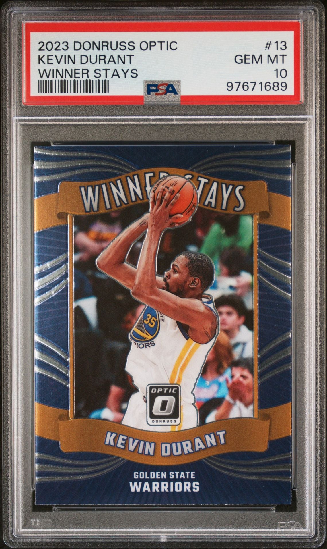 2023-24 Panini Donruss Optic Winner Stays #13 Kevin Durant PSA 10