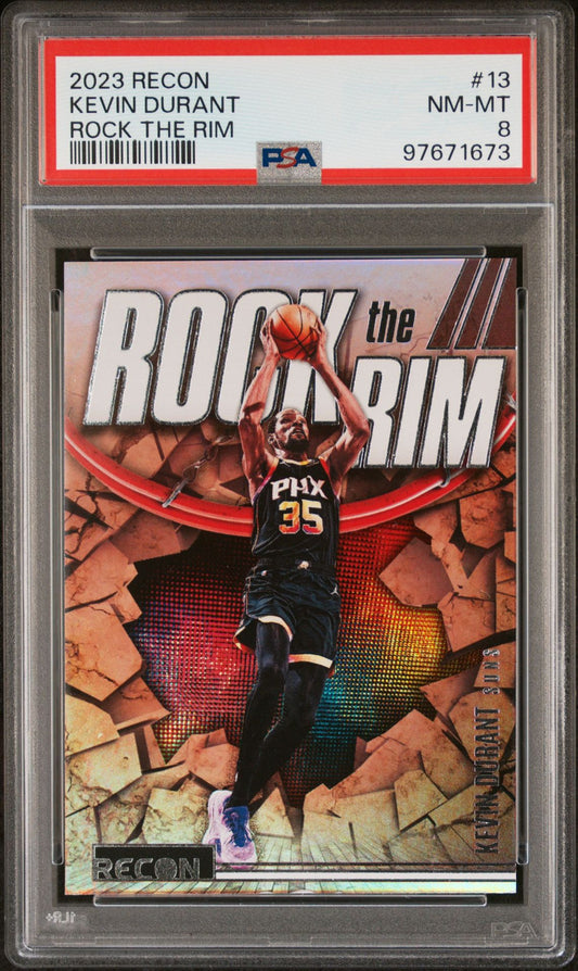 2023-24 Panini Recon - Rock the Rim #13 Kevin Durant PSA 8