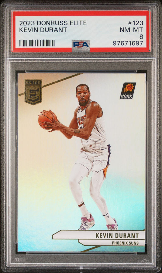 2023-24 Panini Donruss Elite #123 Kevin Durant PSA 8