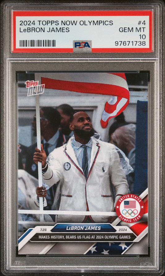 2024 Topps Now Olympic Games #4 LeBron James PSA 10