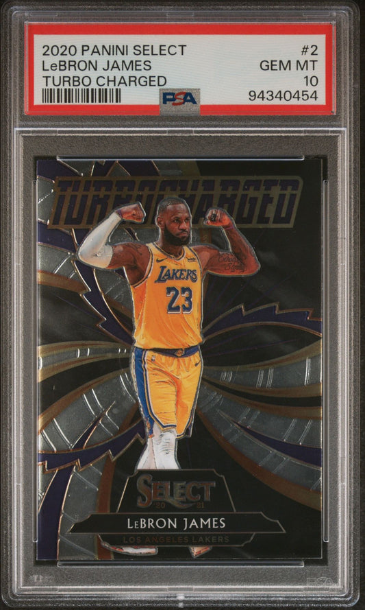 2020 Panini Select Turbocharged #2 LeBron James PSA 10