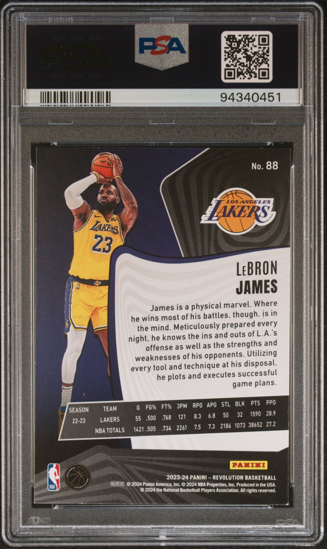 2023 Panini Revolution #88 LeBron James PSA 9