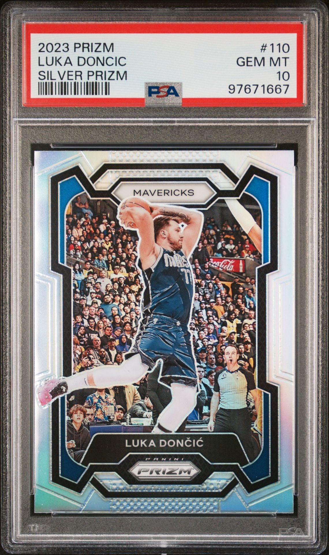 2023-24 Panini Prizm - Silver Prizm #110 Luka Doncic PSA 10