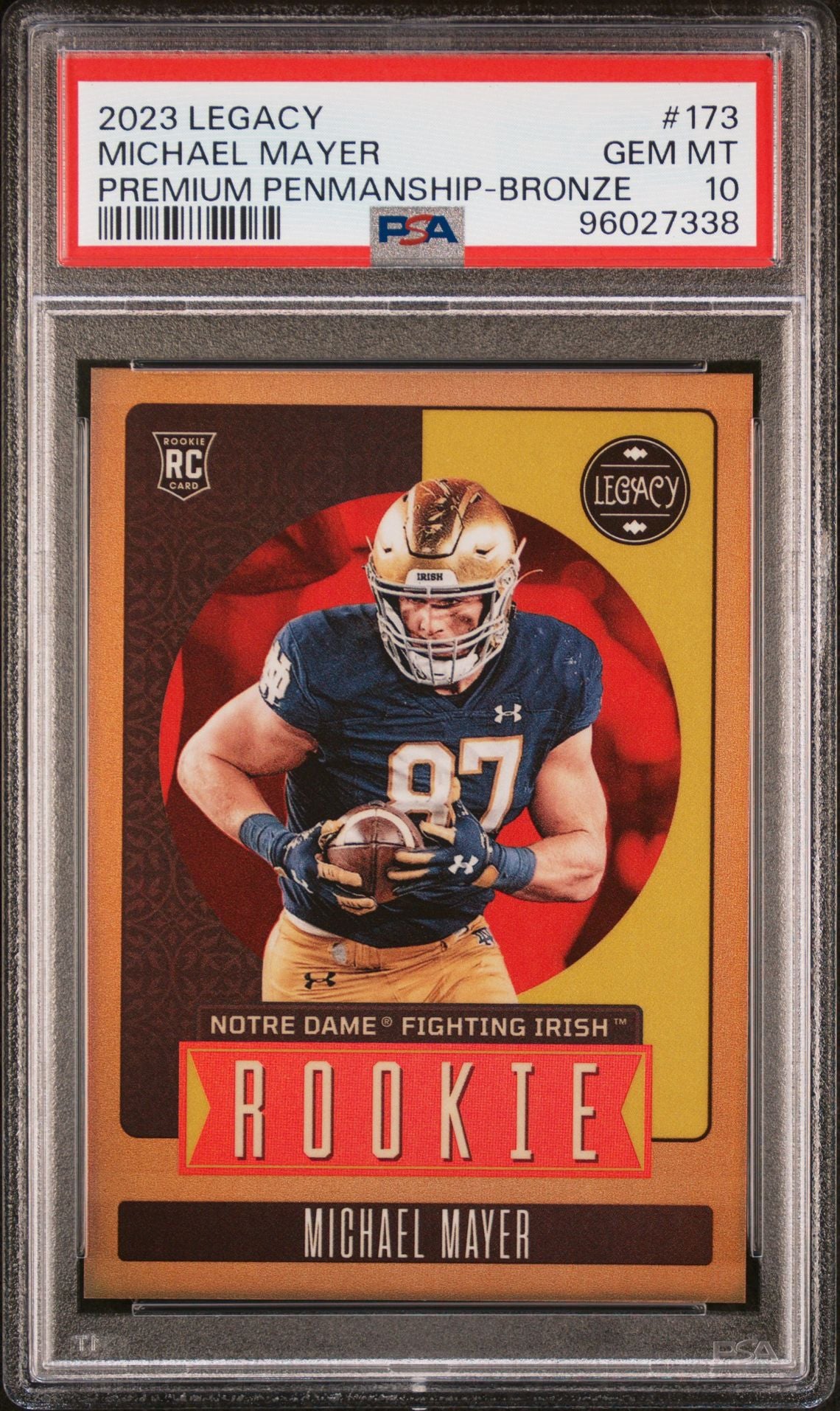 2023 Panini Legacy Premium Penmanship-Bronze #173 Michael Mayer 001/100 (SN/RC)