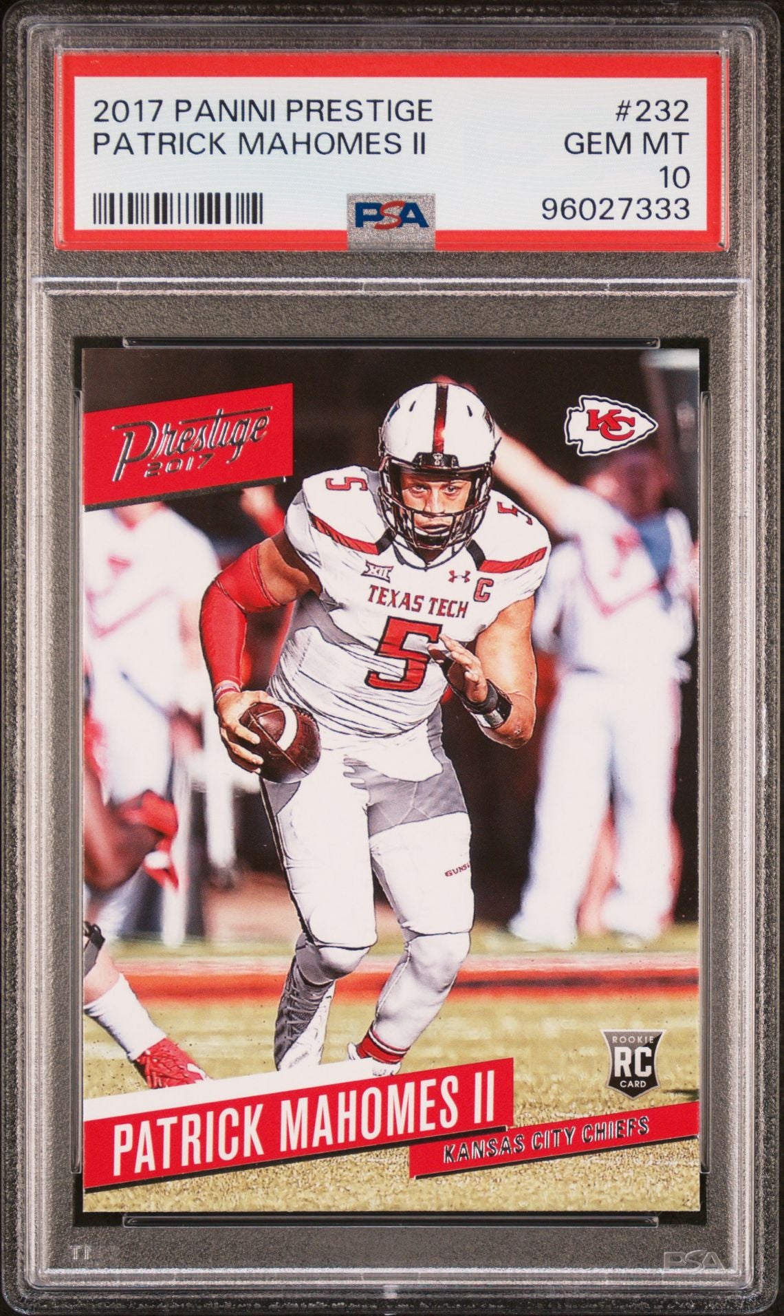 2017 Panini Prestige #232 Patrick Mahomes II PSA 10 Rookie Card