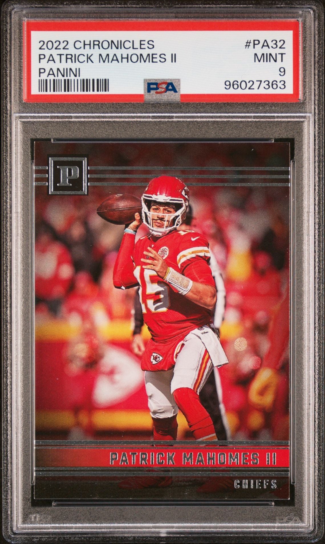 2022 Panini Chronicles - Panini #PA32 Patrick Mahomes II PSA 9