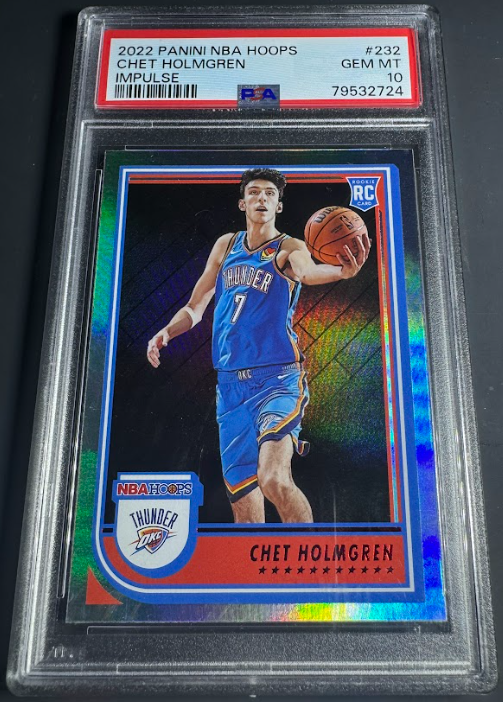 2022 Panini NBA Hoops Impulse Chet Holmgren PSA 10