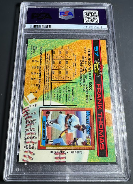 1991 Stadium Club Frank Thomas PSA 9