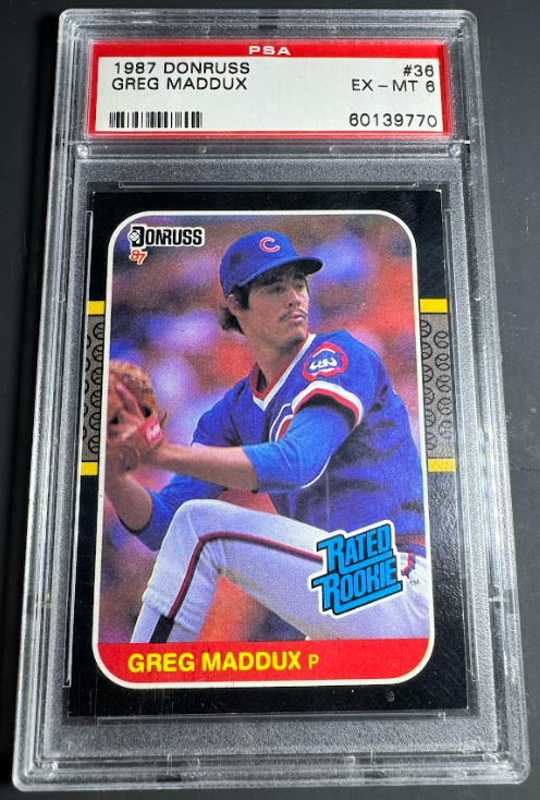 1987 Donruss Greg Maddux PSA 6