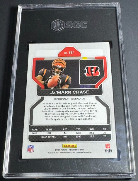 2021 Panini Prizm Ja'Marr Chase SGC 10