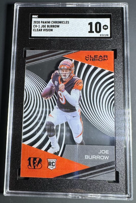 2020 Panini Chronicles Clear Vision Joe Burrow SGC 10