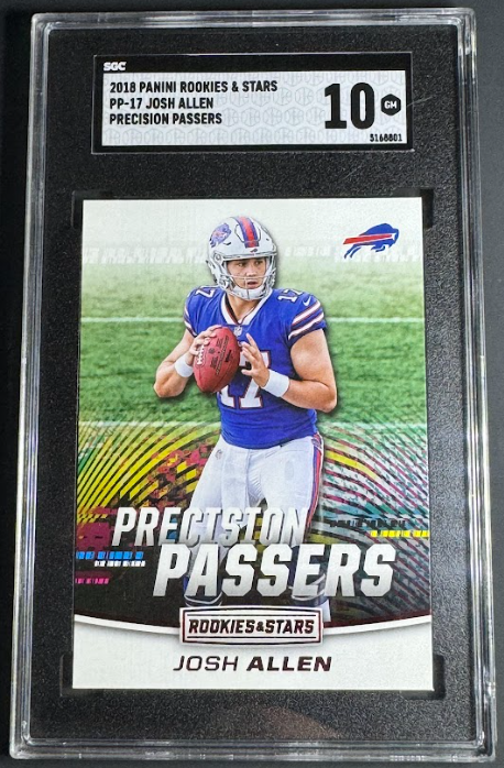 2018 Panini Rookies & Stars Precision Passers Josh Allen #PP-17 SGC 10