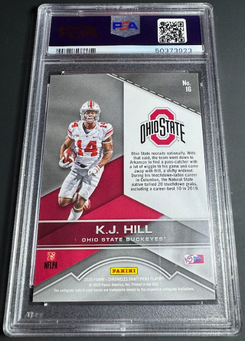 2020 Panini Chronicles Draft Picks Playoff K.J. Hill PSA 9