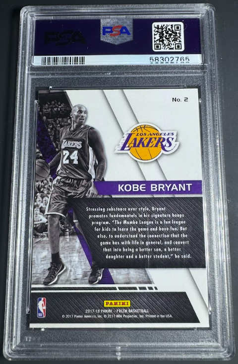 2017 Panini Prizm Fundamentals #2 Kobe Bryant PSA 10