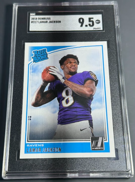 2018 Donruss Lamar Jackson Rookie Card #317 SGC 9.5