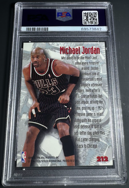 1995 Fleer Metal #212 Michael Jordan PSA 9