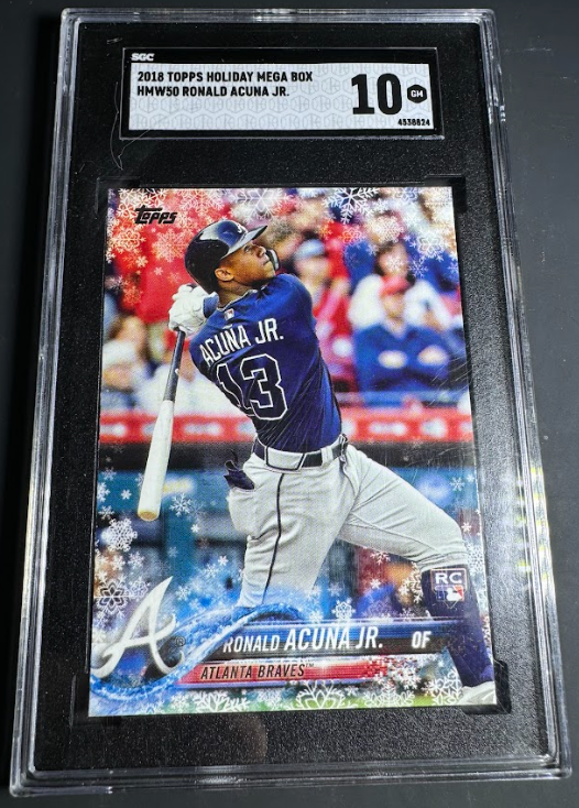 2018 Topps Holiday Mega Box Ronald Acuna Jr. HMW50 SGC 10