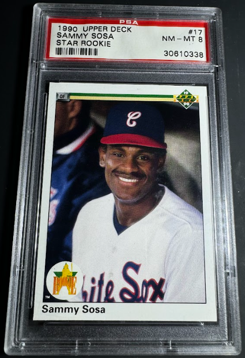 1990 Upper Deck Star Rookie #17 Sammy Sosa PSA 8