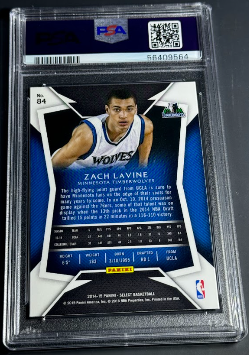 2014 Panini Select #84 Zach LaVine PSA 9 Rookie Card