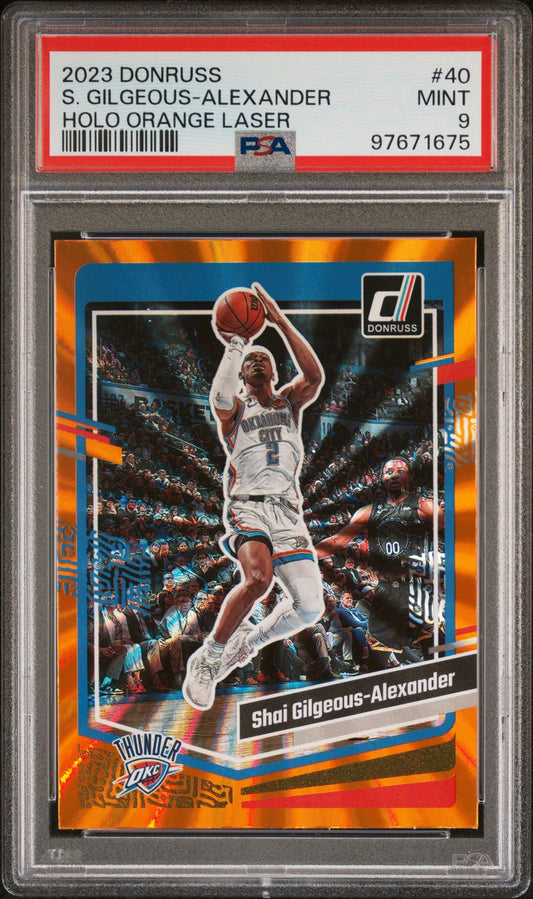 2023-24 Panini Donruss - Holo Orange Laser #40 Shai Gilgeous-Alexander PSA 9