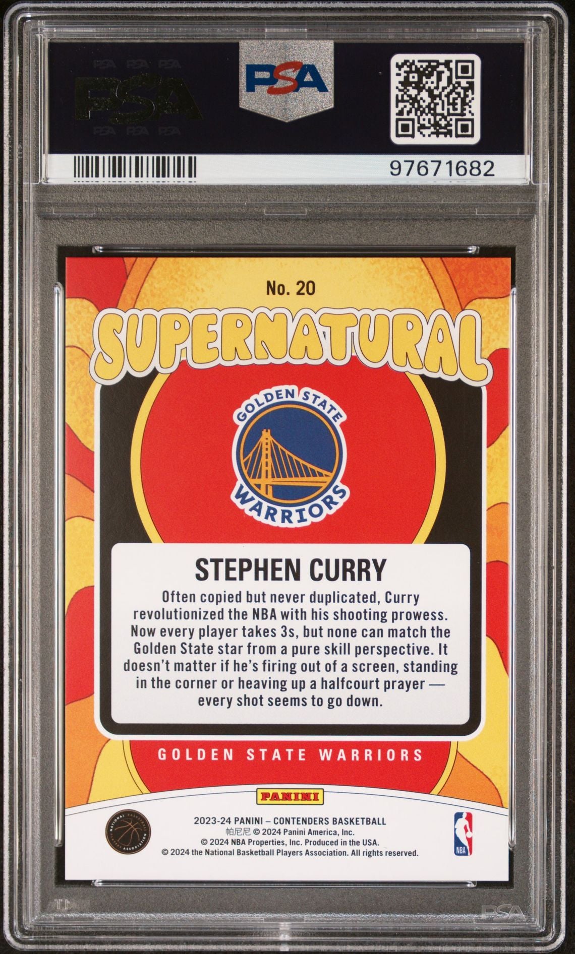 2023-24 Panini Contenders - Supernatural #20 Stephen Curry PSA 10