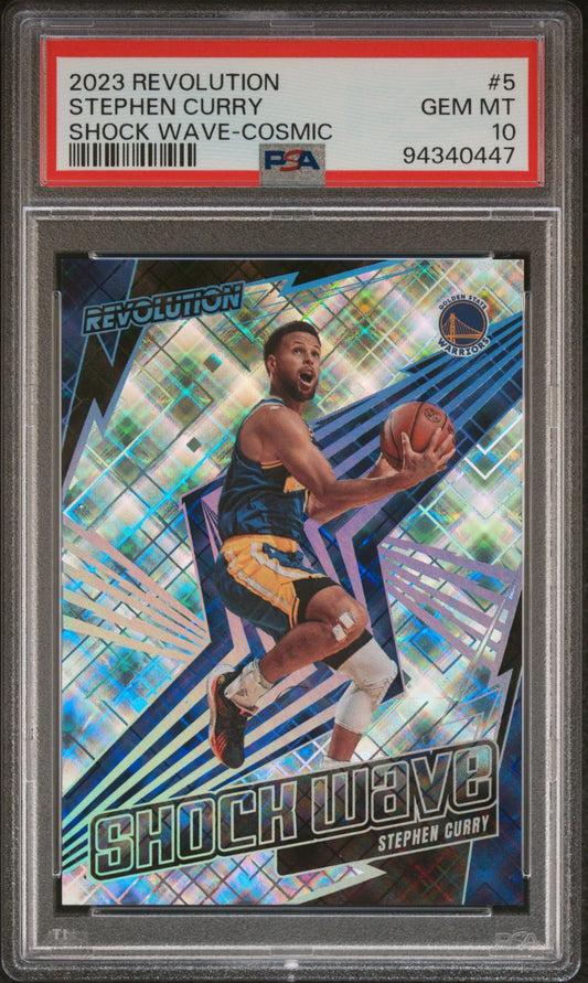 2023 Panini Revolution Shock Wave-Cosmic #5 Stephen Curry /99 PSA 10