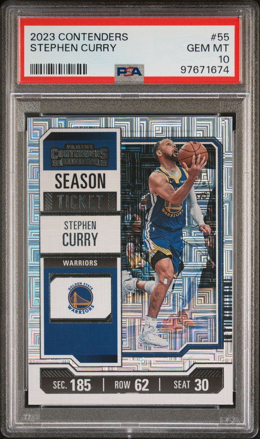 2023-24 Panini Contenders - Season Ticket #55 Stephen Curry PSA 10