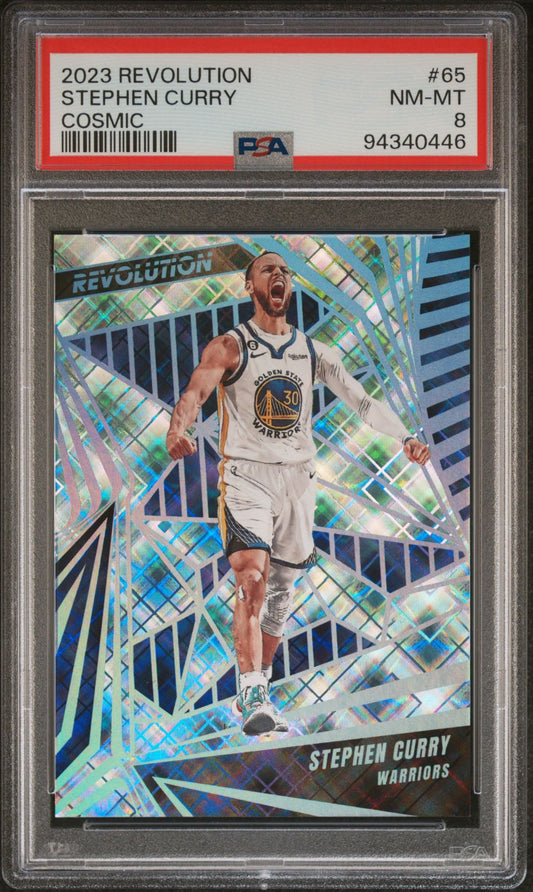 2023 Panini Revolution Cosmic #65 Stephen Curry /99 PSA 8