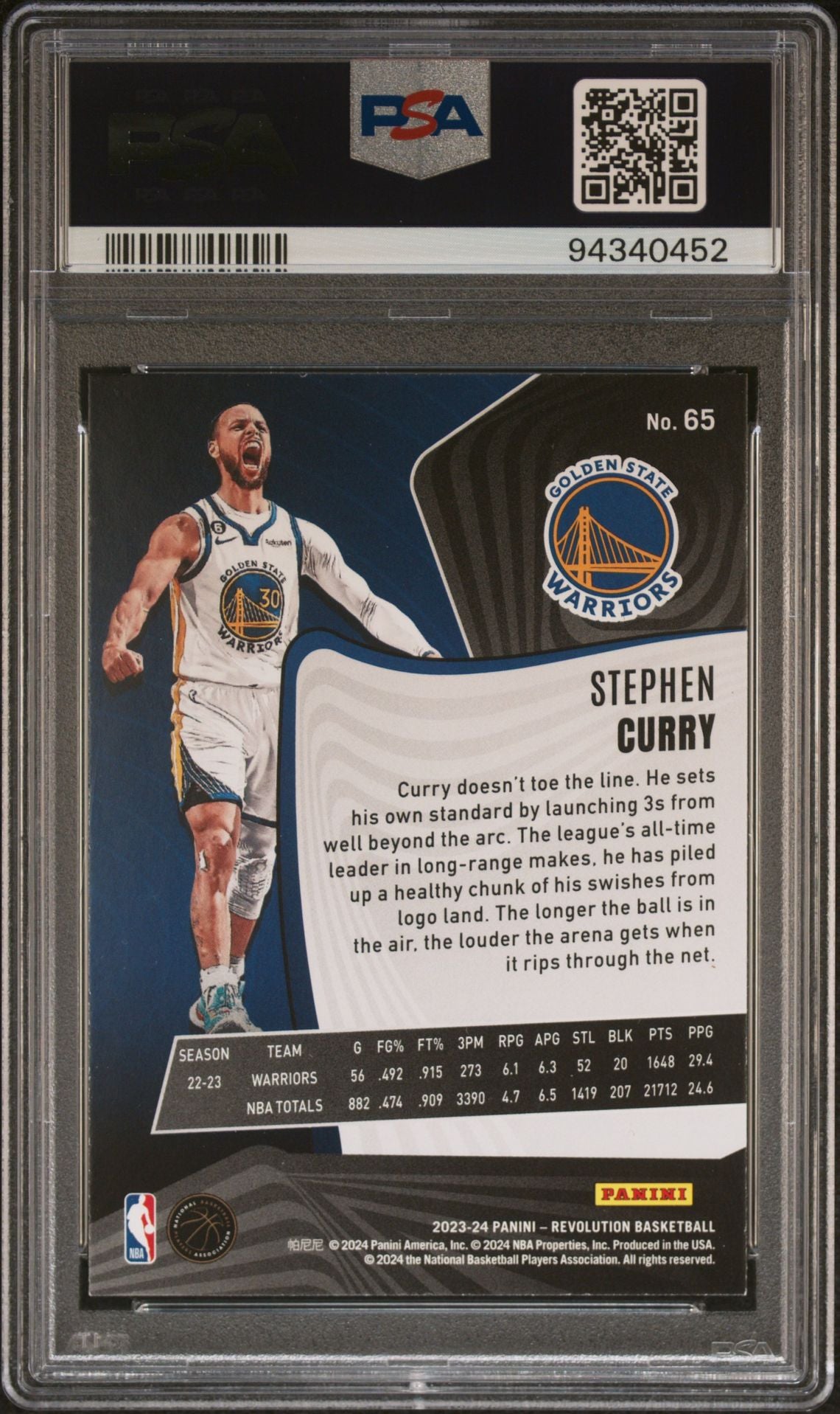 2023 Panini Revolution #65 Stephen Curry PSA 9