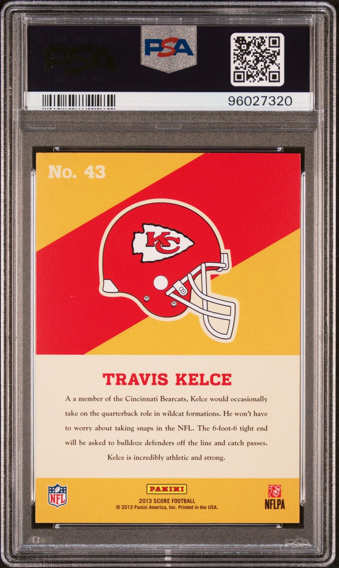 2013 Panini Score Hot Rookies Retail #43 Travis Kelce PSA 9 Rookie Card