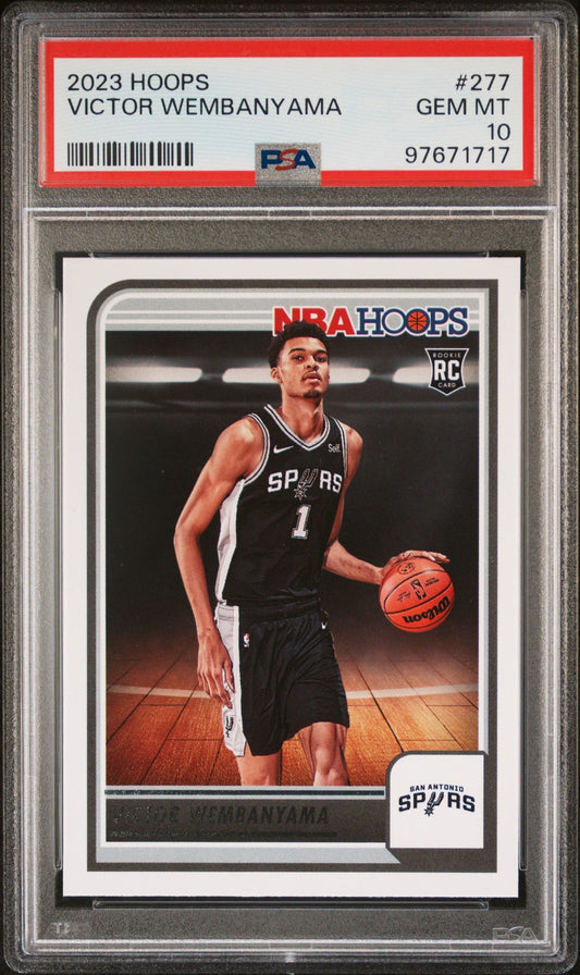 2023-24 Panini NBA Hoops - Rookies #277 Victor Wembanyama PSA 10 (RC)