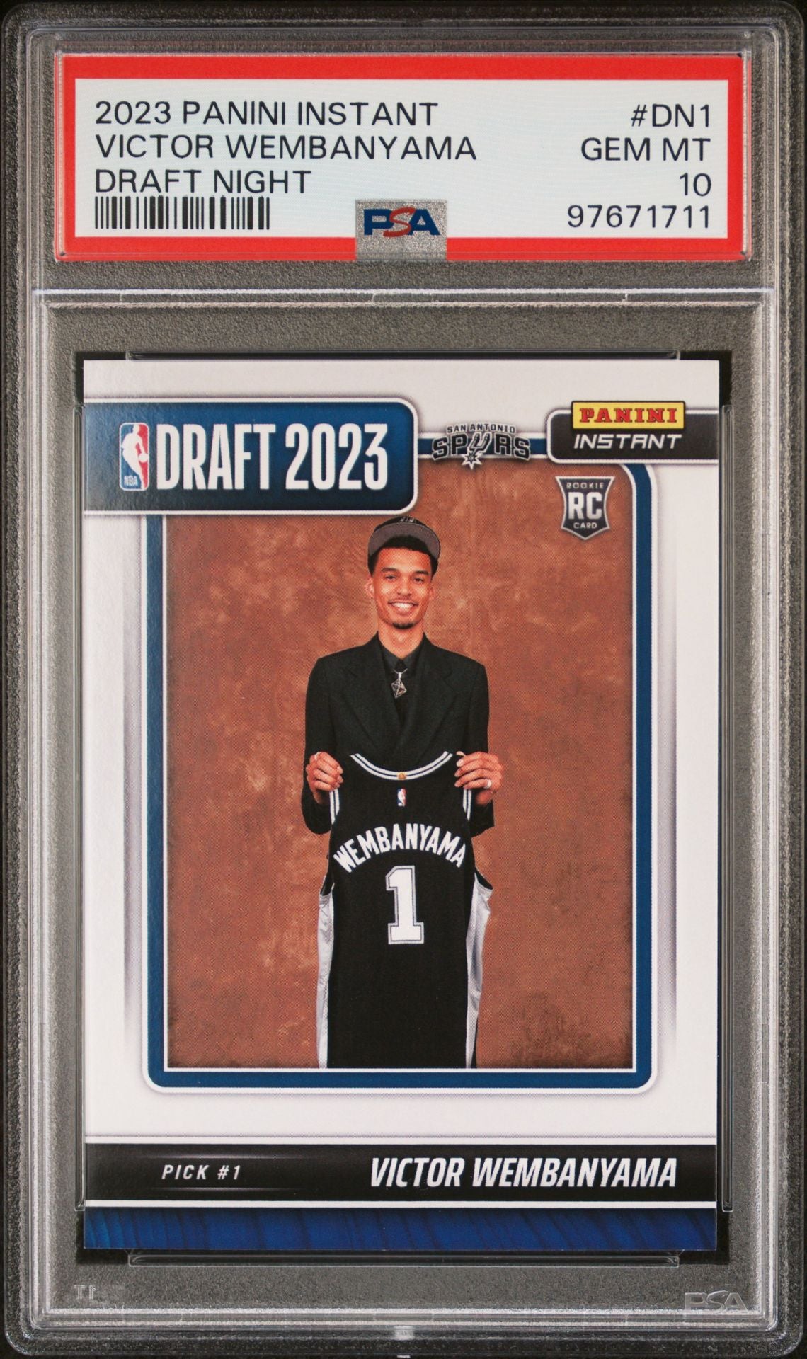 2023-24 Panini Instant - Draft Night #DN1 Victor Wembanyama PSA 10 (RC)