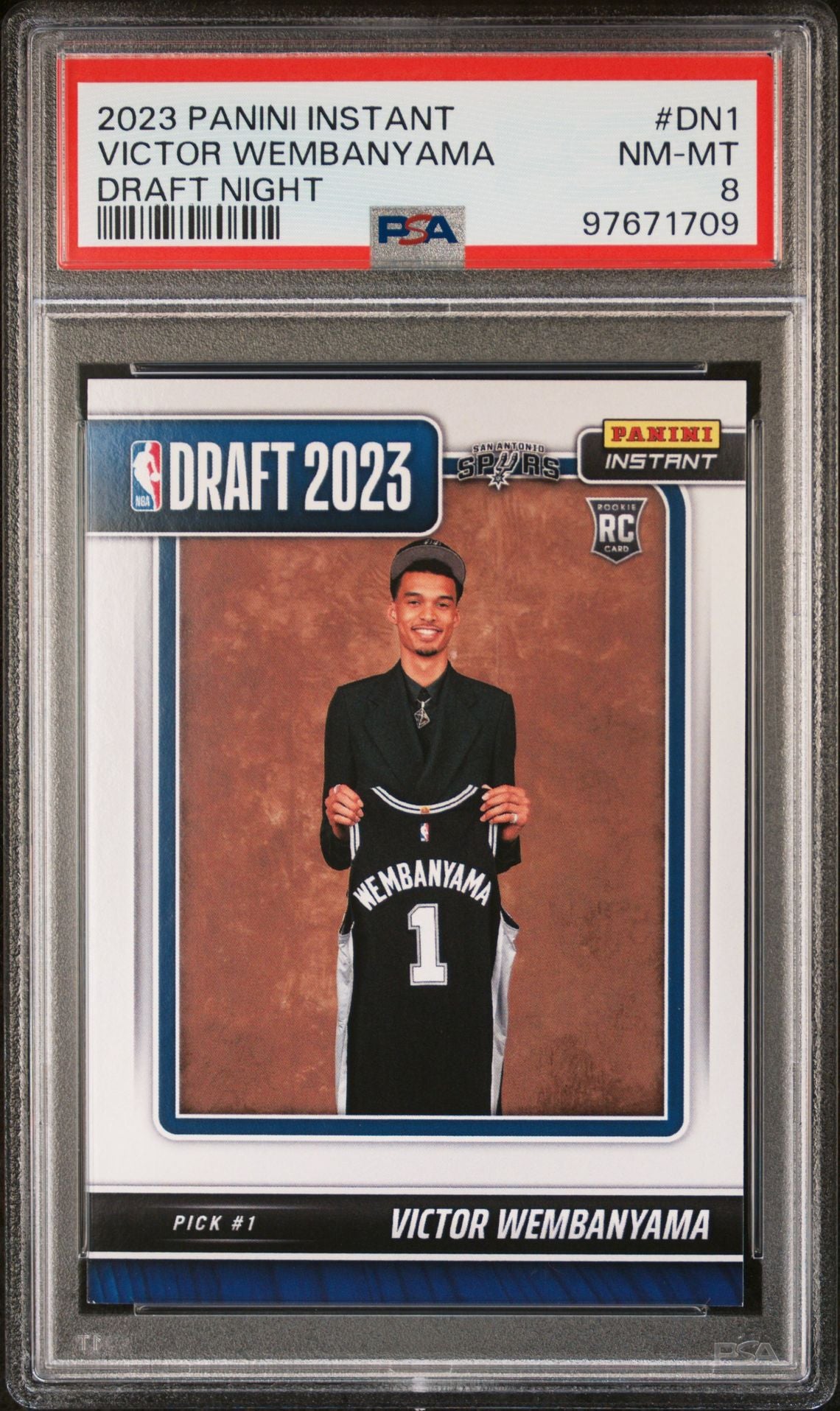 2023-24 Panini Instant - Draft Night #DN1 Victor Wembanyama PSA 8 (RC)